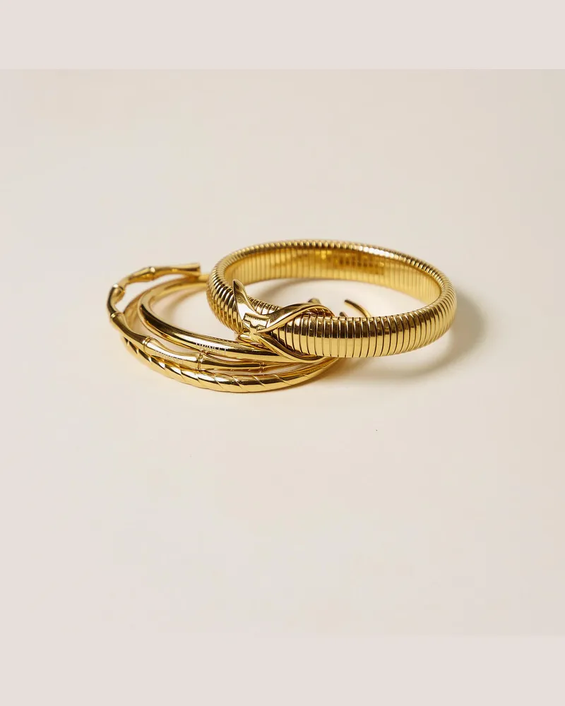 Twin-Set Accessoires - Armbänder-Set mit Logo, Old Gold, Einheitsgröße Old