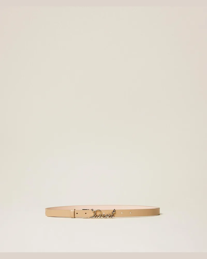 Twin-Set Accessoires - Wendegürtel mit Logo, Zweifarbig Delicated Sand/„Peach Pink", Größe Zweifarbig