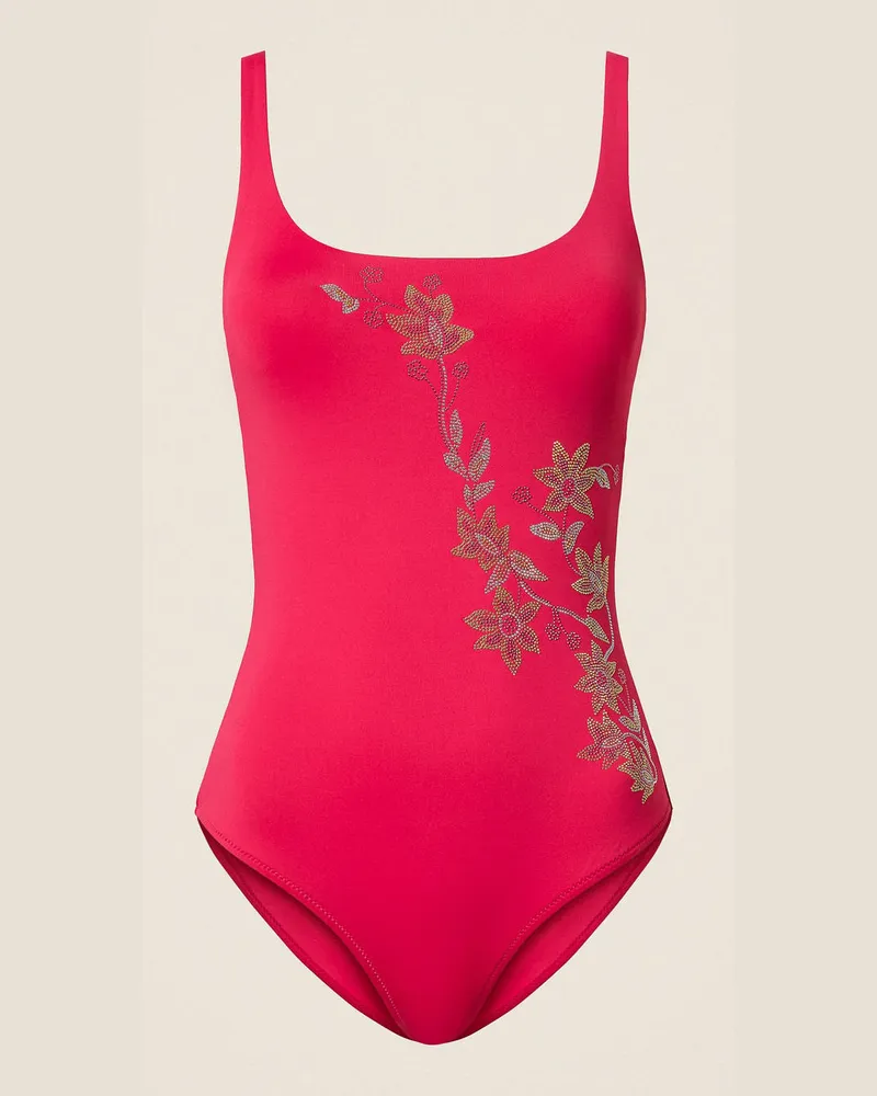 Twin-Set Bademode - Badeanzug mit Nieten, Fuchsia Cyclamen, Größe Fuchsia