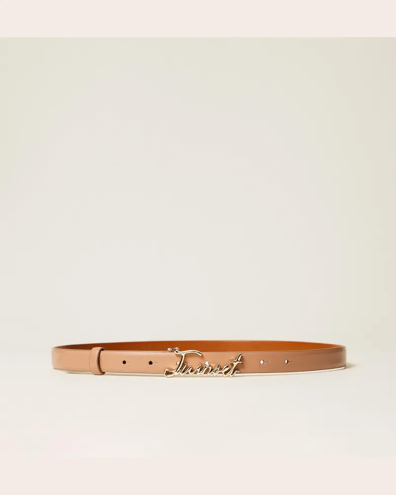Twin-Set Accessoires - Gürtel mit Schnalle, Nudebeige, Größe Nudebeige