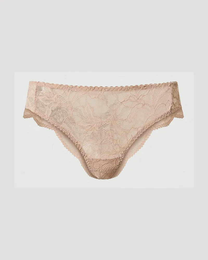 Twin-Set Unterwäsche - Brazilian-Slip aus Spitze, Wonder Beige, Größe: IV 