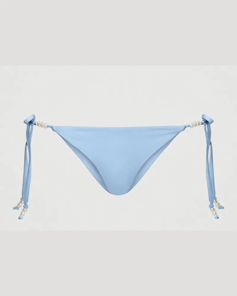 Twin-Set Bademode - Brazilian-Bikinihose mit Perlen, "Blue Topaz"-Azur, Größe Blue