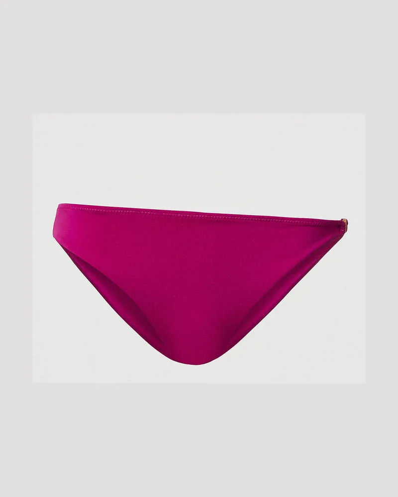 Twin-Set Bademode - Asymmetrische Bikinihose mit Oval T, Magentaviolett, Größe: I 