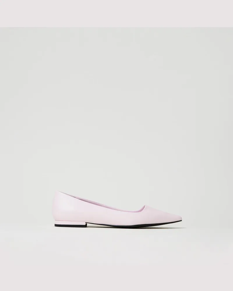 Actitude by Twinset Schuhe - Ballerina mit spitz zulaufender Zehenpartie, „Pink Tulle"-Rosa, Größe „pink