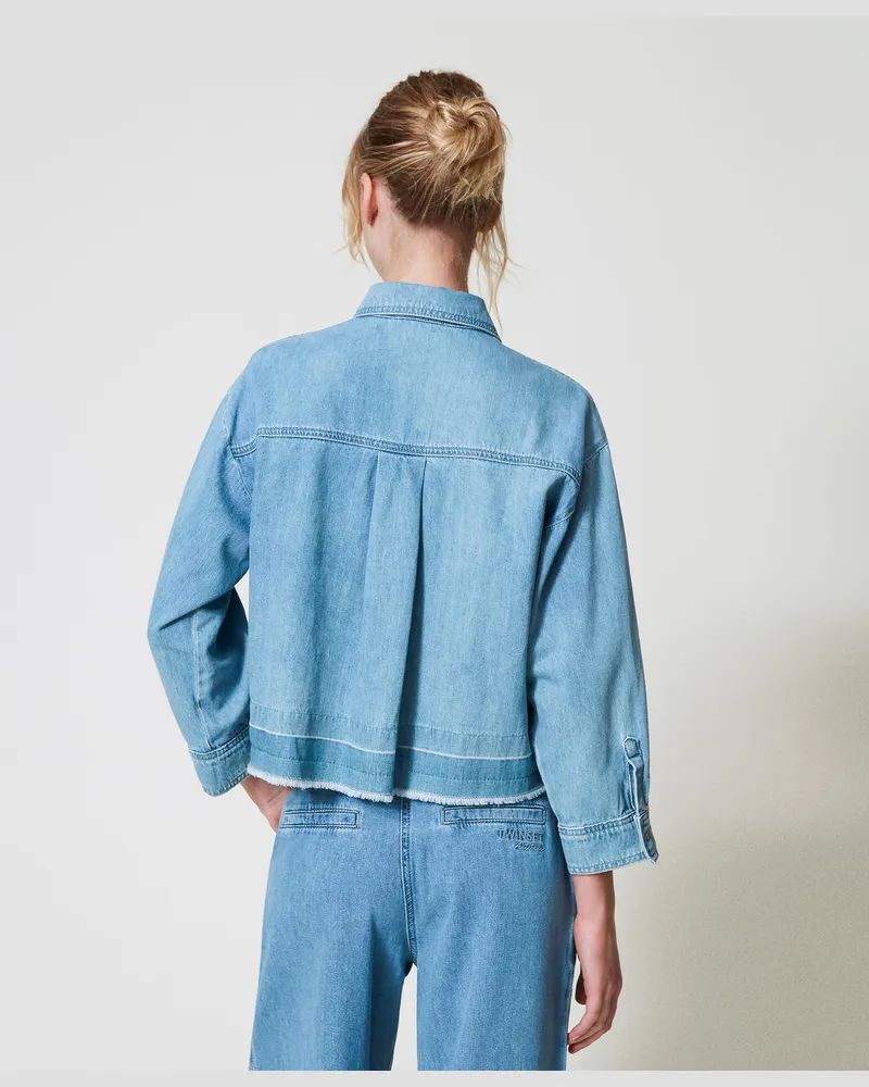 Actitude by Twinset Hemden - Jeanshemd mit Nieten, Denim hell, Größe Denim