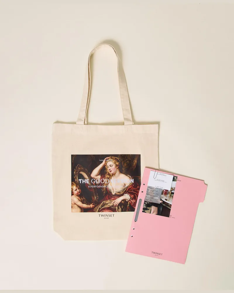 Twin-Set Shopper aus Twill mit Aufdruck PRIVATE ARGUMENT Private