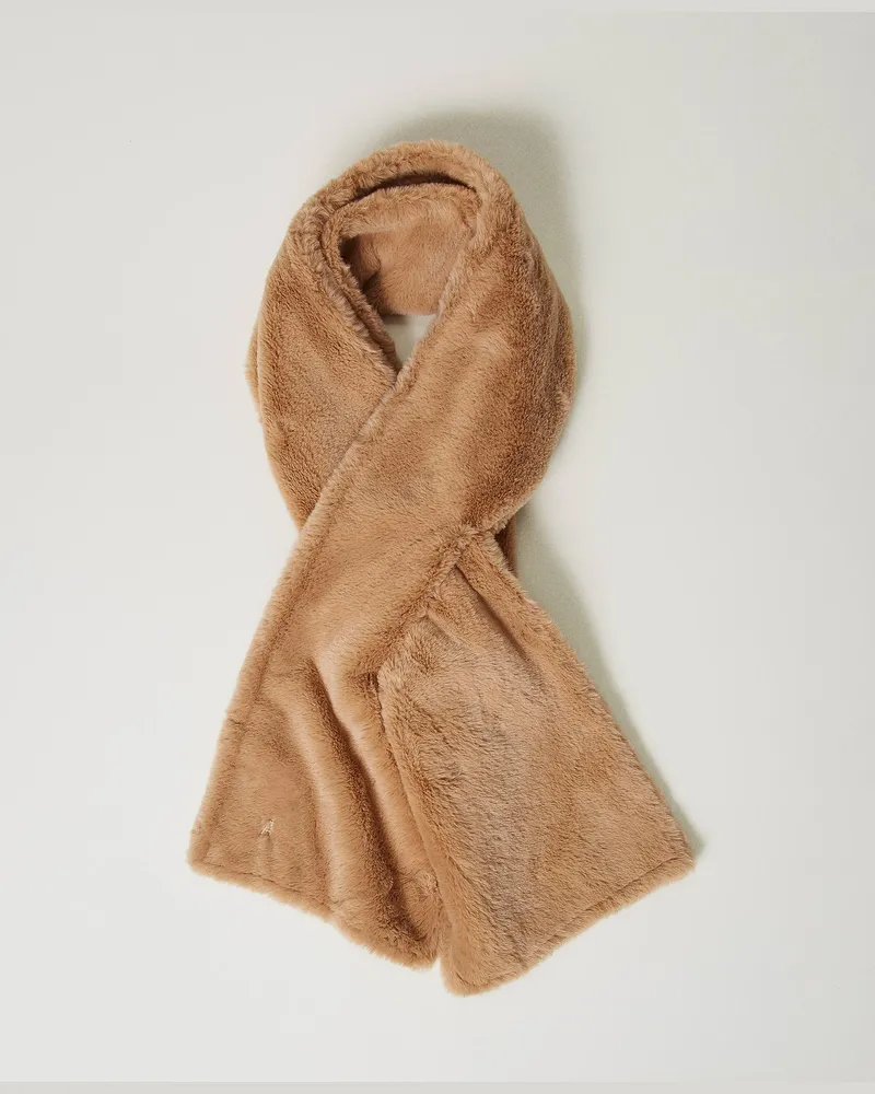 Actitude by Twinset Accessoires - Schal aus Pelzimitat, „Beaver"-Braun, Einheitsgröße „beaver“-braun