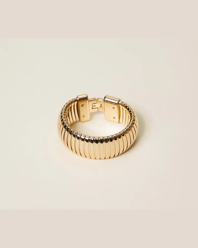 Twin-Set Accessoires - Armband mit Schlangen-Print, New Gold, Einheitsgröße New