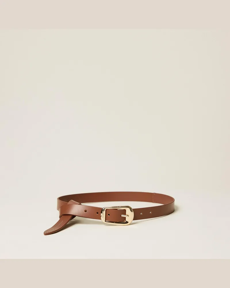 Twin-Set Ledergürtel mit Nieten Leder