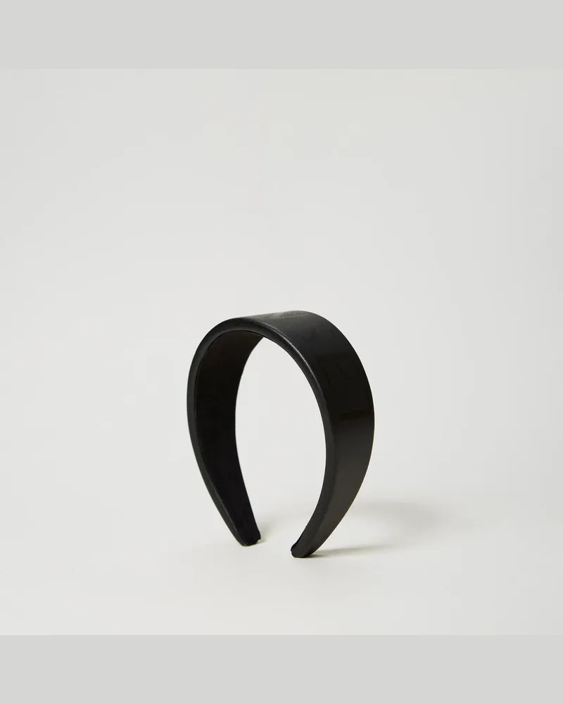 Twin-Set Accessoires - Haarreif mit Logo, Schwarz, Einheitsgröße Schwarz