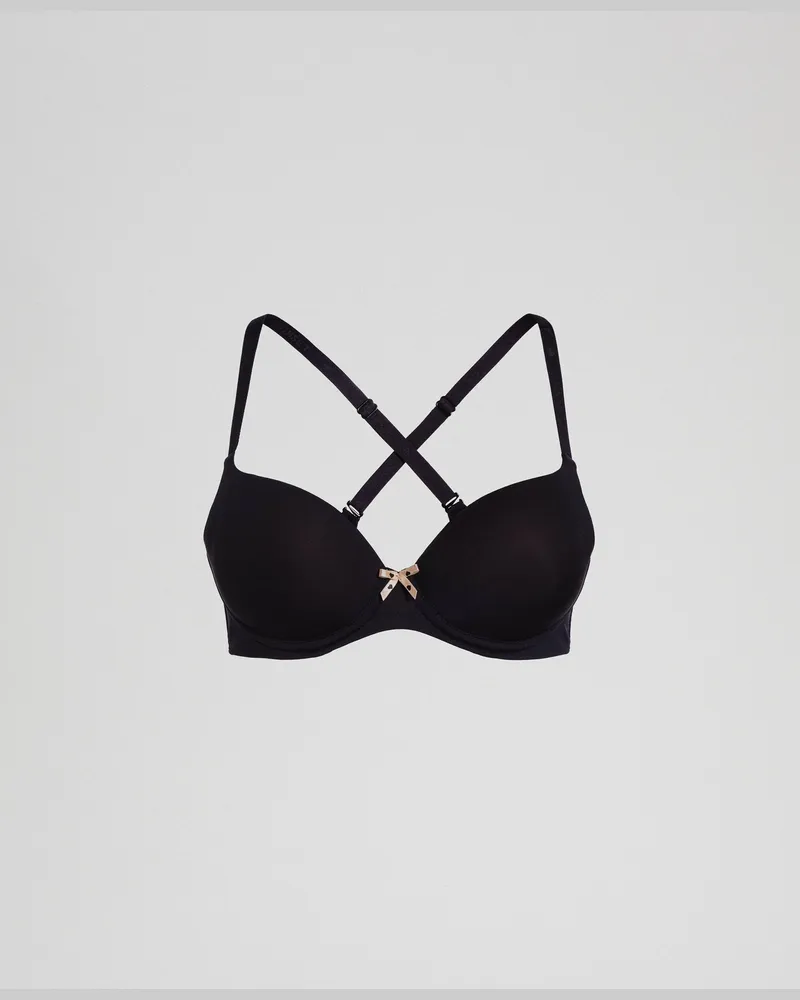 Twin-Set Push-up-BH (C-Cup), Damen, Schwarz Schwarz