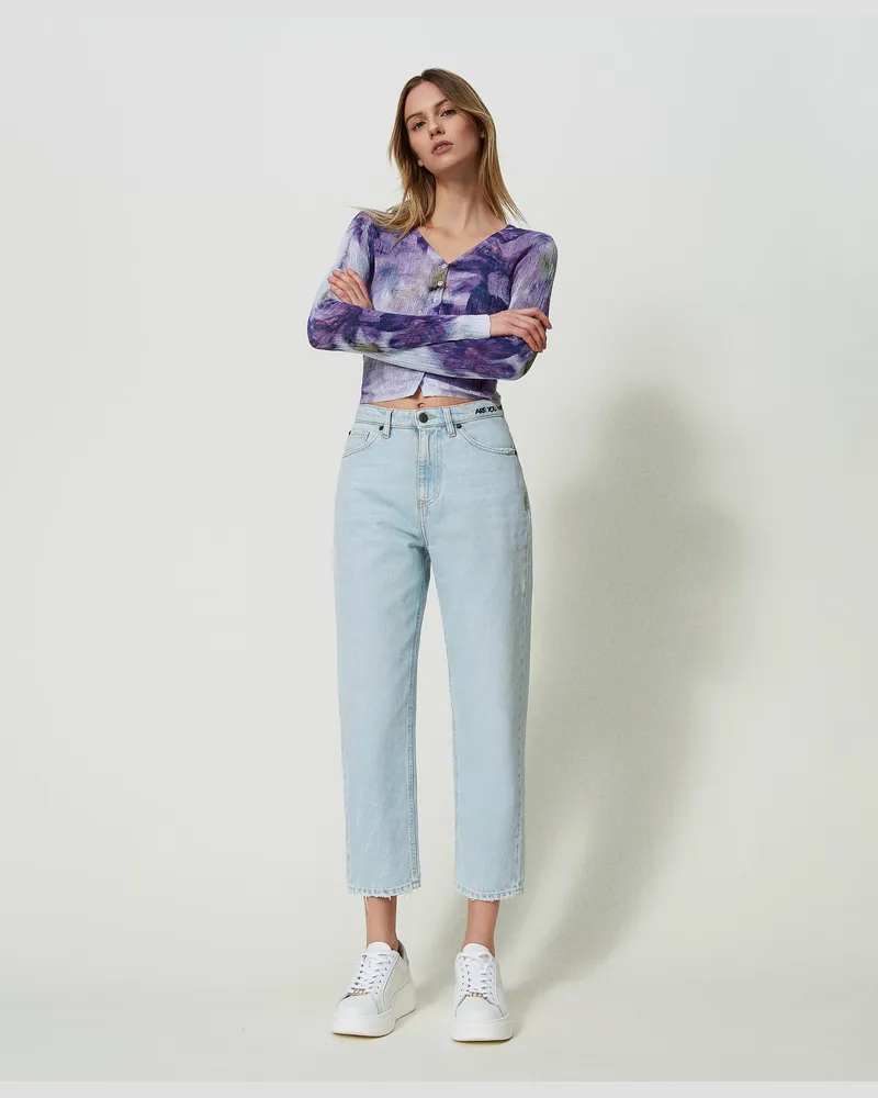 Actitude by Twinset Barrel-Fit-Jeans mit fünf Taschen, Helles Denim, Größe: 29 