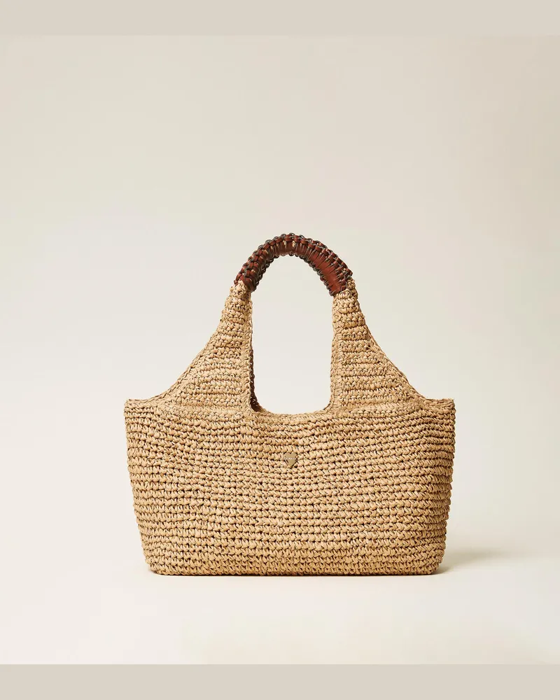 Twin-Set Bademode - Hobo-Bag aus Bast, Stroh, Einheitsgröße Stroh