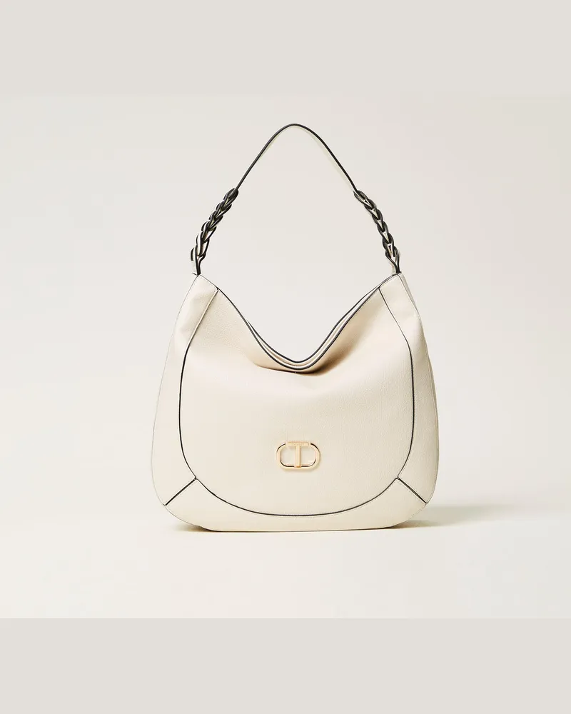 Twin-Set Taschen - Hobo-Bag mit Flechten, Perlmutt, Einheitsgröße 