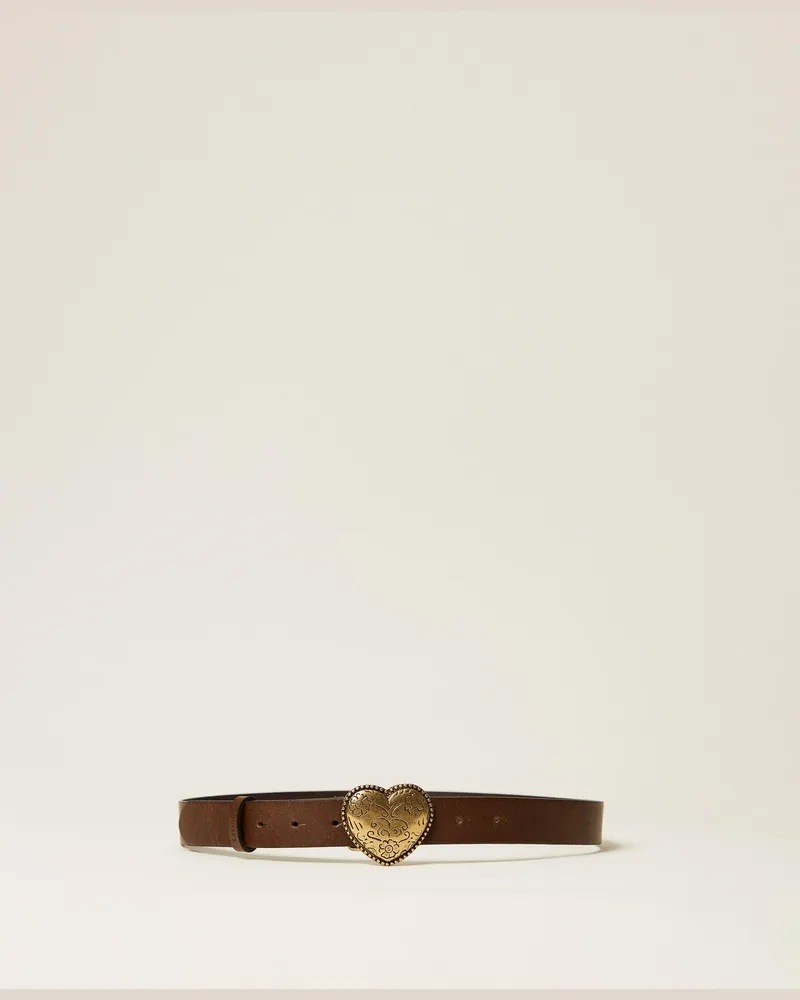 Twin-Set Accessoires - Ledergürtel mit Herz, Größe Leder