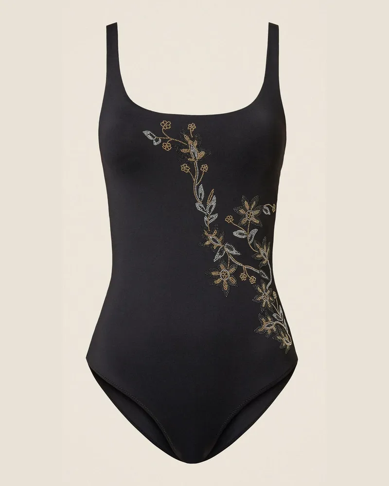 Twin-Set Bademode - Badeanzug mit Nieten, Schwarz, Größe Schwarz