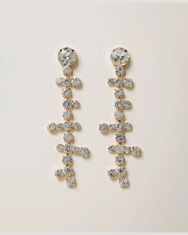 Actitude by Twinset Hängeohrringe mit Strass Kristall