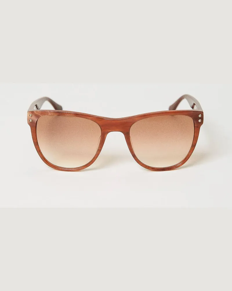 Twin-Set Accessoires - Quadratische Sonnenbrille, Helles „Marble"-Braun, Einheitsgröße Helles