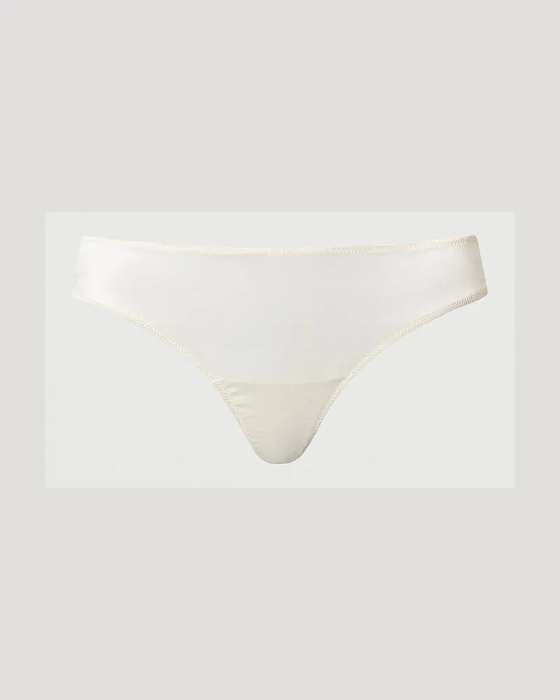 Twin-Set Unterwäsche - Tanga aus Satin, Weiß Antique White, Größe: III 