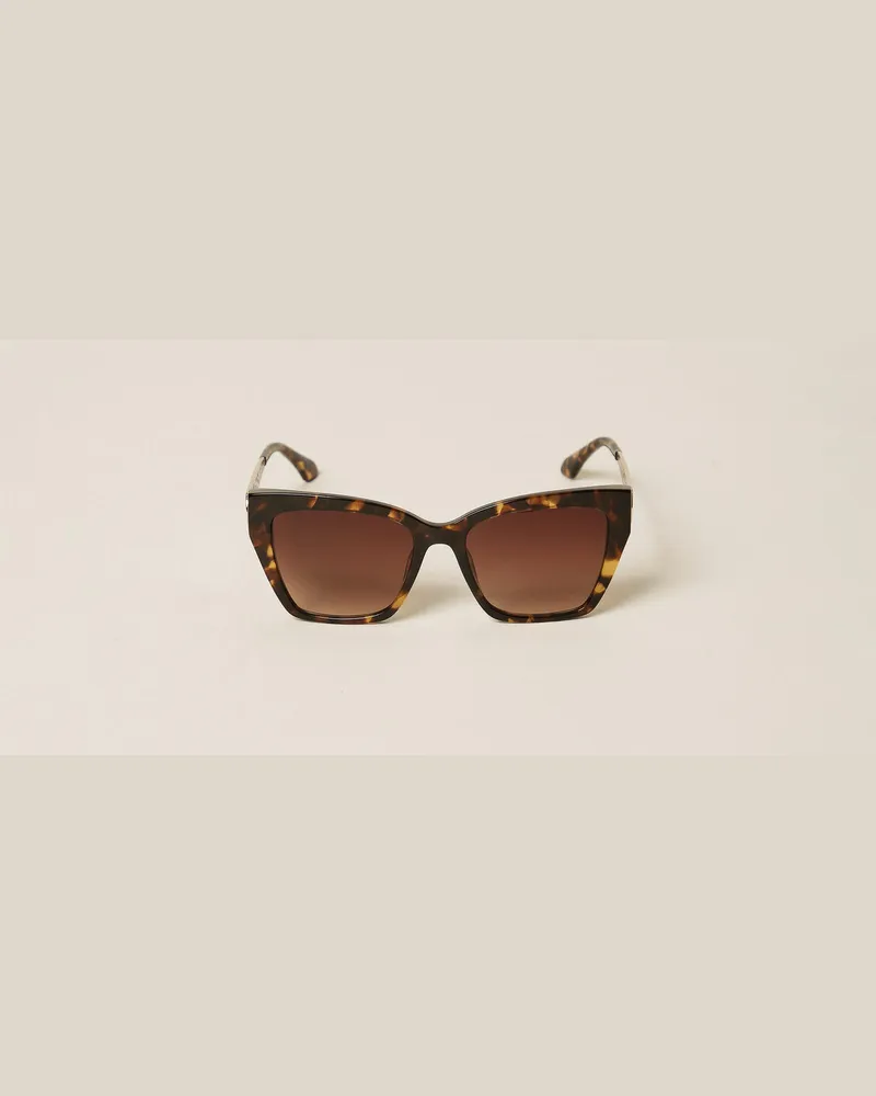 Twin-Set Accessoires - Schmetterlings-Sonnenbrille aus Acetat, Light Havana, Einheitsgröße Light