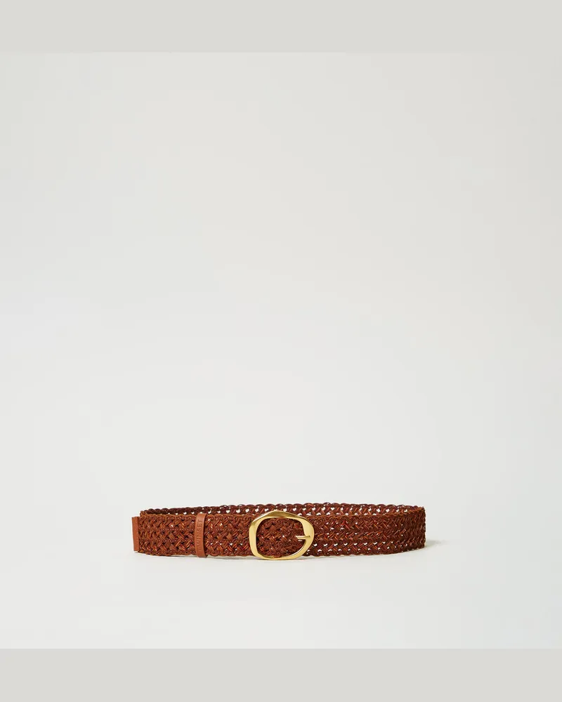 Twin-Set Accessoires - Gürtel aus geflochtenem Leder, Größe Leder