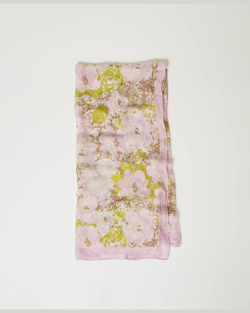Actitude by Twinset Accessoires - Tuch mit Blumenprint, Flowers-Print Dawn Pink, Einheitsgröße Flowers-print