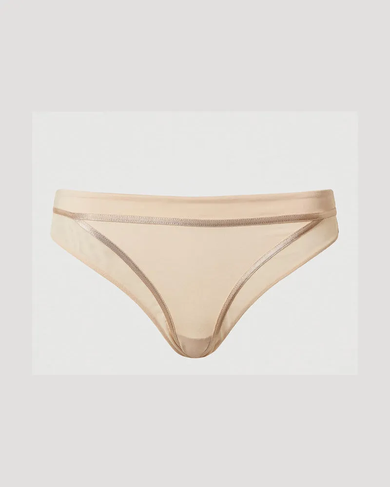 Twin-Set Unterwäsche - Brazilian-Slip aus Tüll, Wonder Beige, Größe: I 