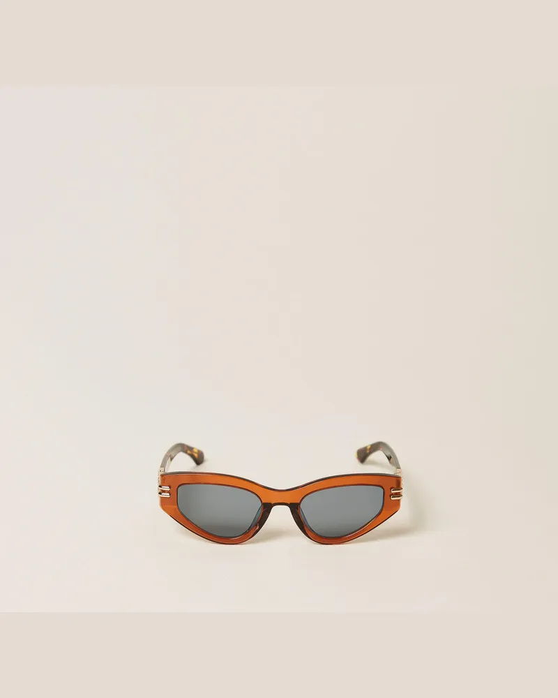 Twin-Set Accessoires - Sonnenbrille in Schmetterlingsform, Rostbraun, Einheitsgröße Rostbraun