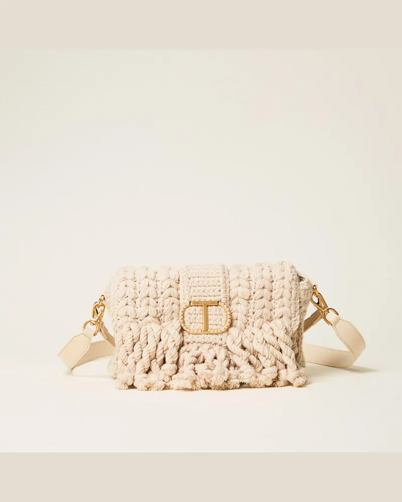 Twin-Set Taschen - Umhängetasche „Amie" Feinstrick, Light Natural, Einheitsgröße 