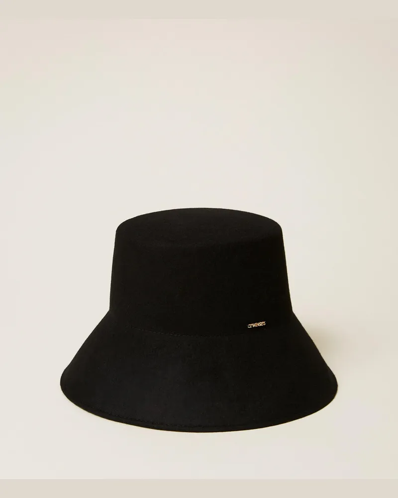 Twin-Set Bucket aus Wolltuch Schwarz