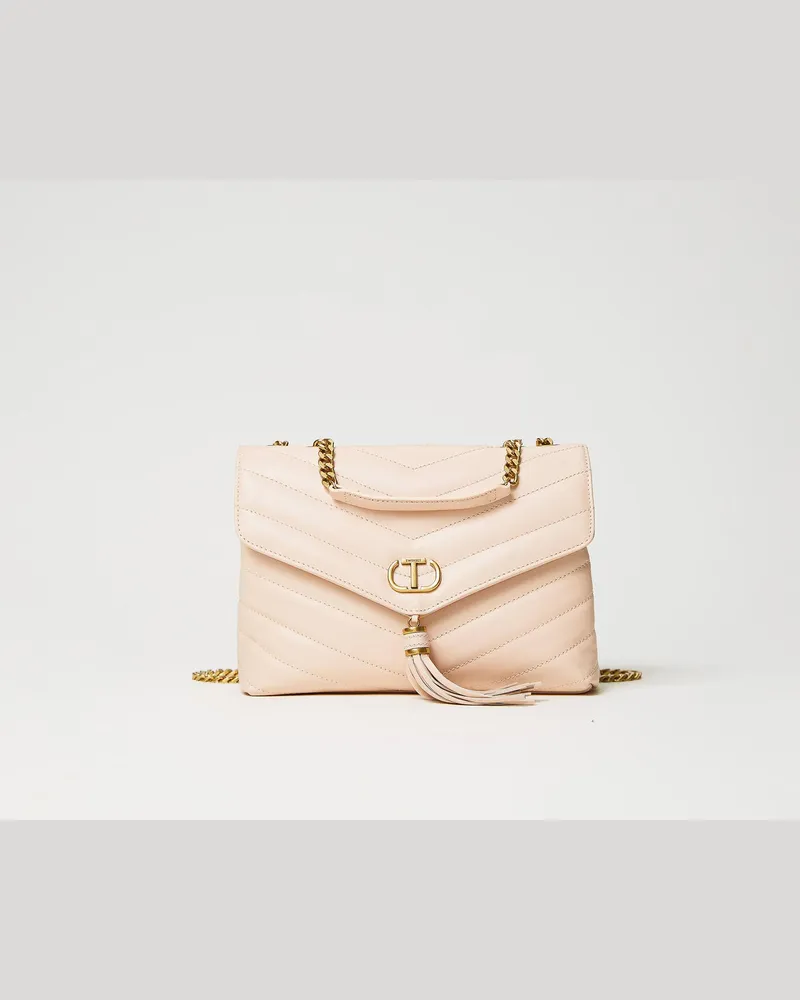 Twin-Set Taschen - Umhängetasche „Dreamy" aus Leder, Cupcake Pink, Einheitsgröße 