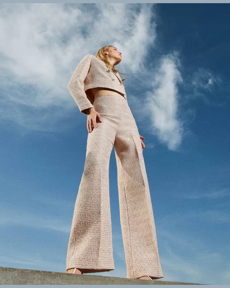 Twin-Set Hosen - Hose aus Lurex-Bouclé, Bouclé Cupcake Pink, Größe Bouclé