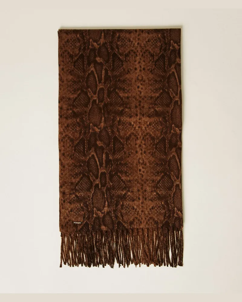Twin-Set Stola mit Animalprint Pythonprint