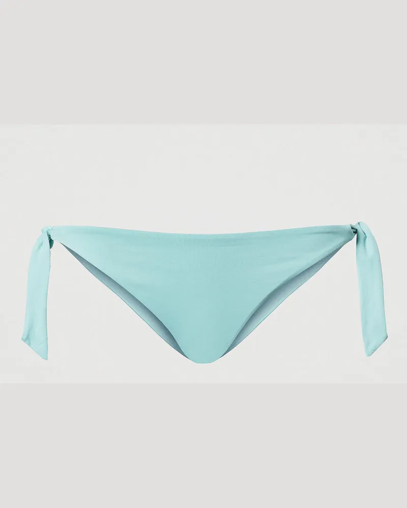 Twin-Set Bademode - Brazilian-Bikinihose mit Schleifen, Stickerei Green Marine / Almond Beige, Größe Stickerei