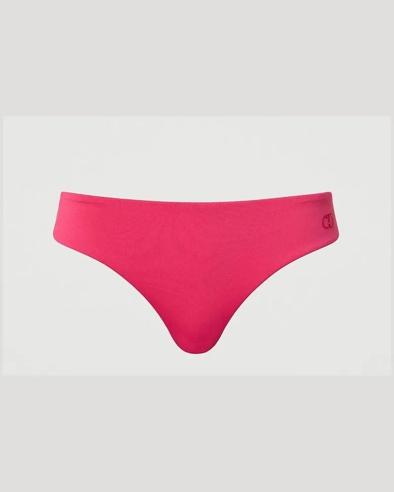 Twin-Set Bademode - Brazilian-Bikinihose mit Oval T, „Pink Dahlia"-Fuchsia, Strass, Größe: I 