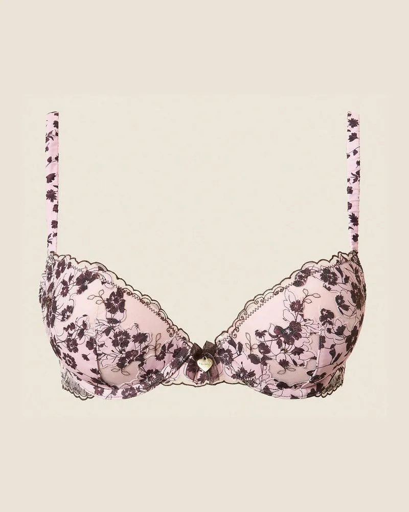 Twin-Set Push-up-BH mit Blumenprint Spitze