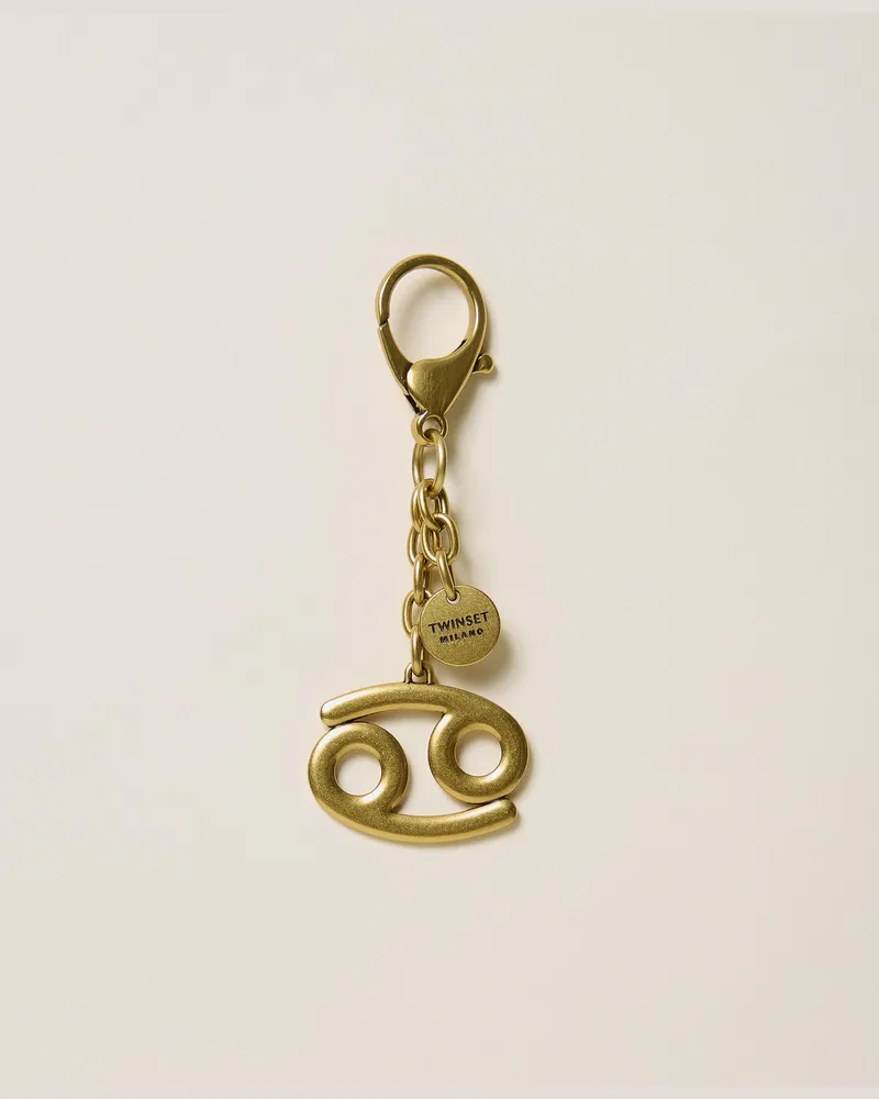 Twin-Set Sternzeichen-Schlüsselanhänger mit Logo Krebs