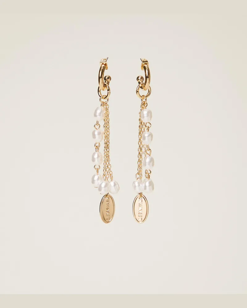 Twin-Set Accessoires - Ohrringe mit Anhängern und Perlen, Perlmutt, Einheitsgröße Perlmutt