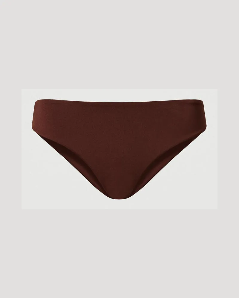 Twin-Set Bademode - Bikinihose mit Oval T, Brown Stone, Größe Brown