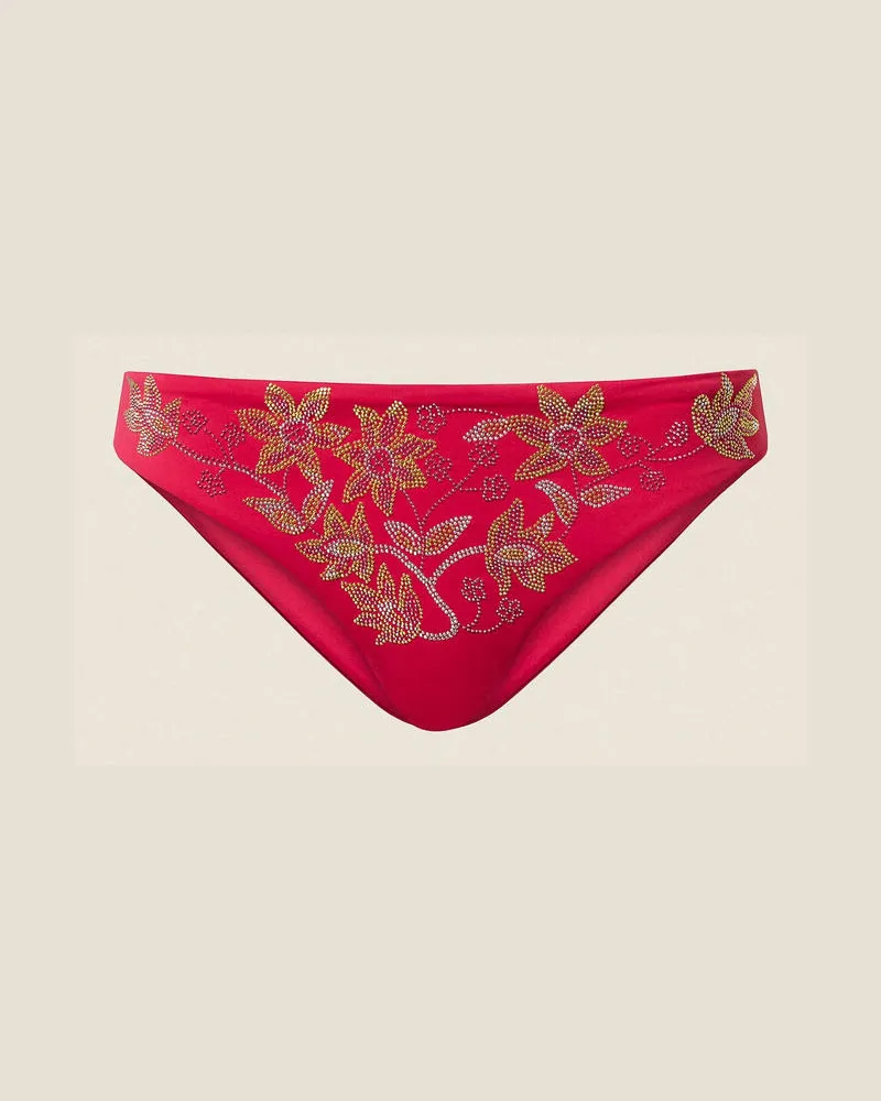 Twin-Set Bademode - Bikinislip mit Nieten, Fuchsia Cyclamen, Größe Fuchsia