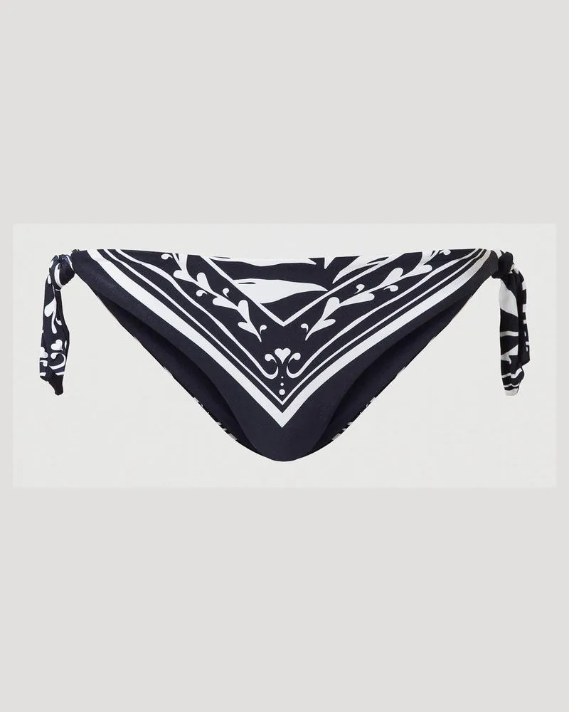 Twin-Set Bademode - Bikinitanga mit Foulardprint, Foulard-Print Classic Blue / Classic Blue, Größe Foulard-print