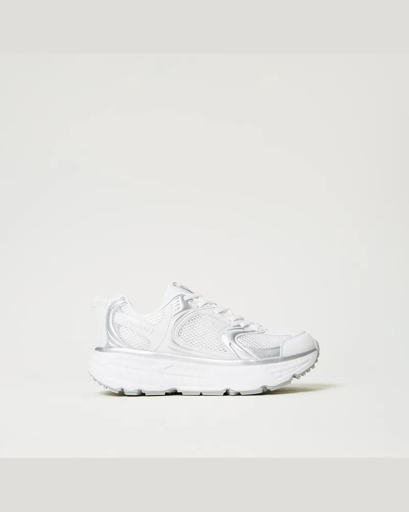Twin-Set Schuhe - Fessura Sneaker im Laufschuhstil, Weiß, Größe Weiß