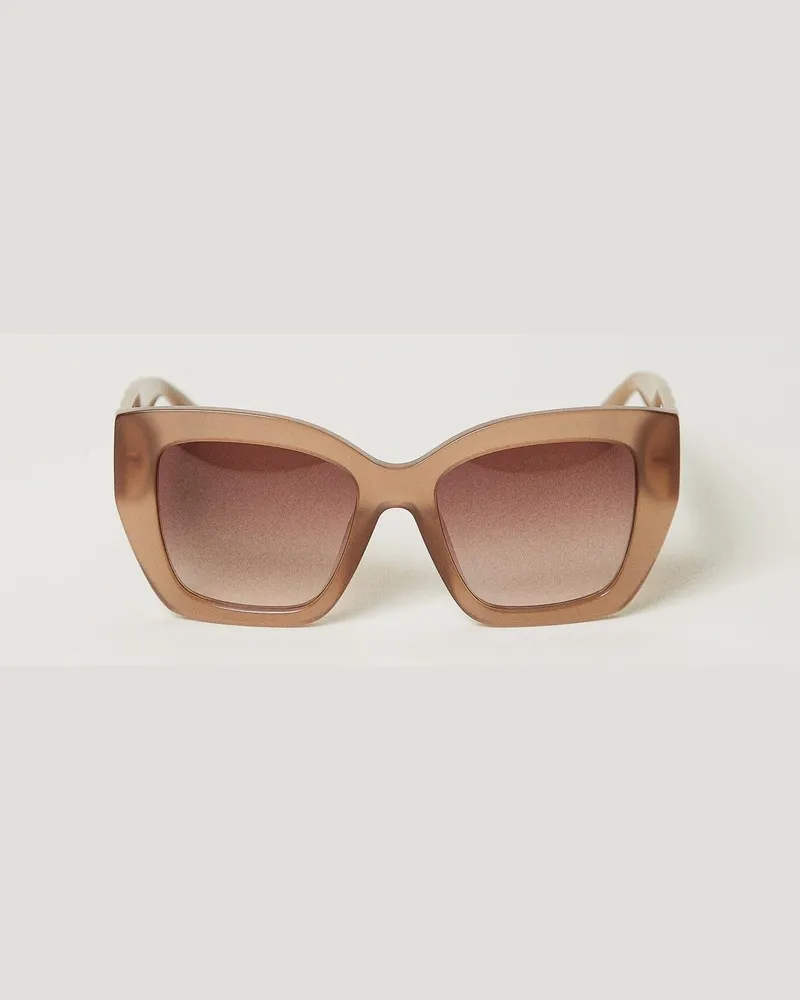 Twin-Set Opalisierende Oversized-Sonnenbrille, Damen, "Shiny Opal"-Taubengrau Shiny