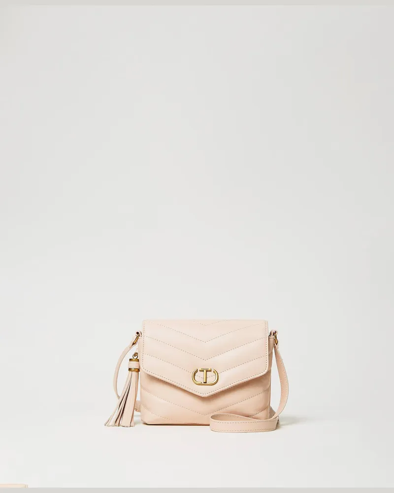 Twin-Set Taschen - Kleine Umhängetasche „Dreamy" aus Leder, Cupcake Pink, Einheitsgröße 