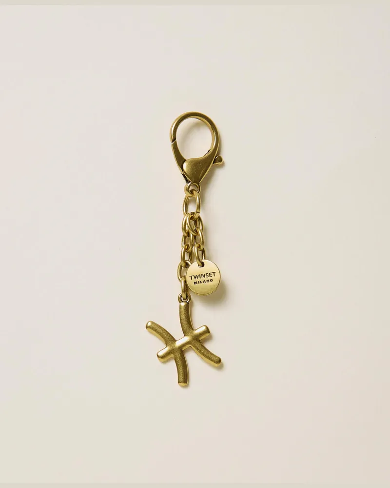 Twin-Set Sternzeichen-Schlüsselanhänger mit Logo Fische
