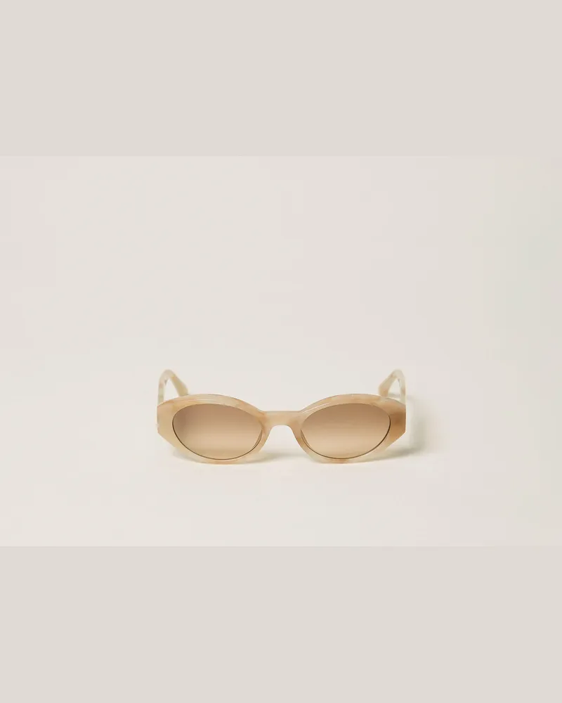 Twin-Set Ovale Sonnenbrille aus Acetat Striped