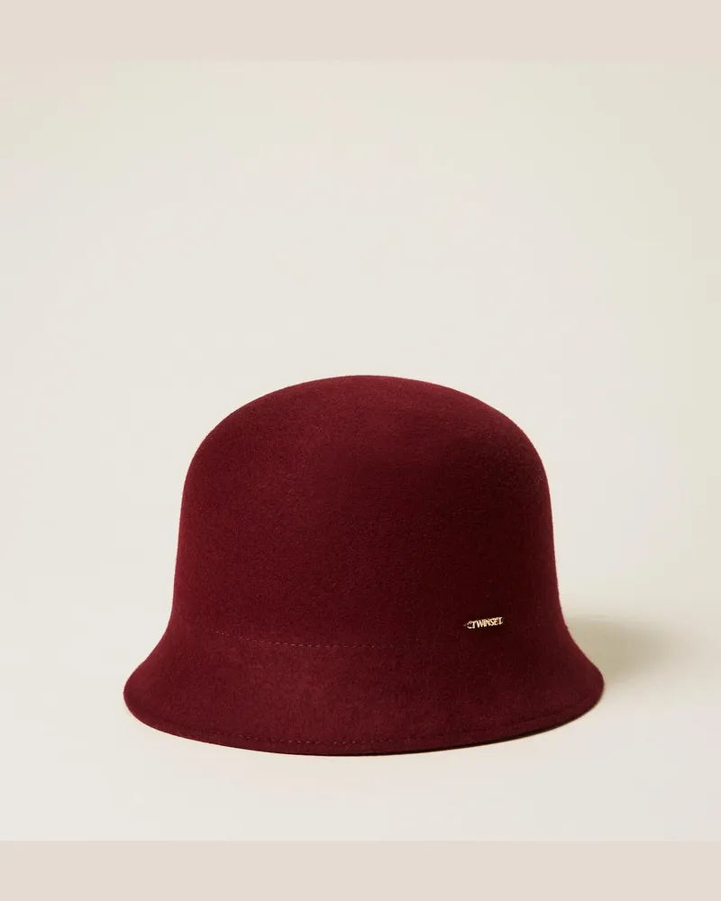 Twin-Set Cloche aus Wolltuch Bordeaux