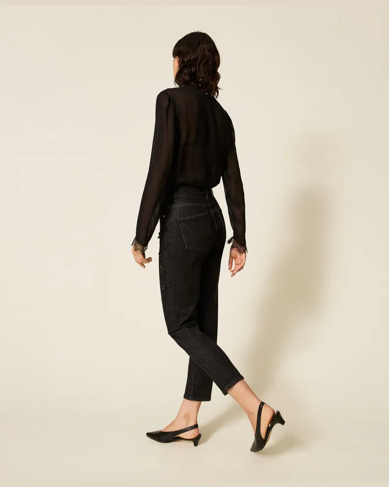 Actitude by Twinset Handbestickte Skinny-Jeans 