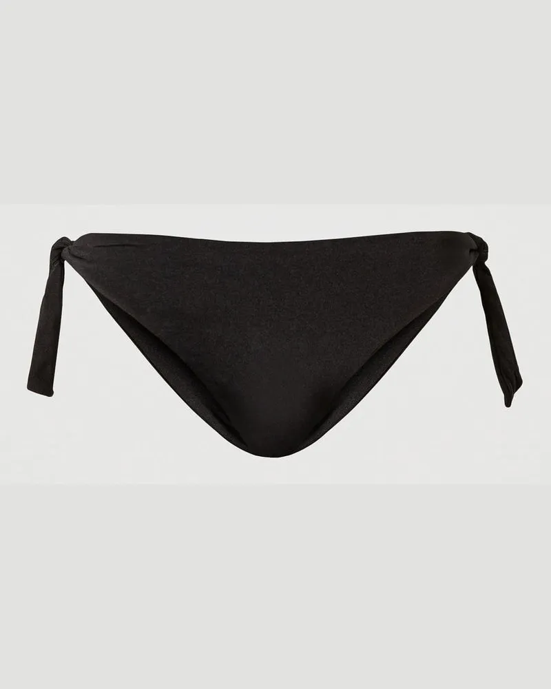 Twin-Set Bademode - Bikinitanga mit Schleifen, Schwarz, Größe Schwarz