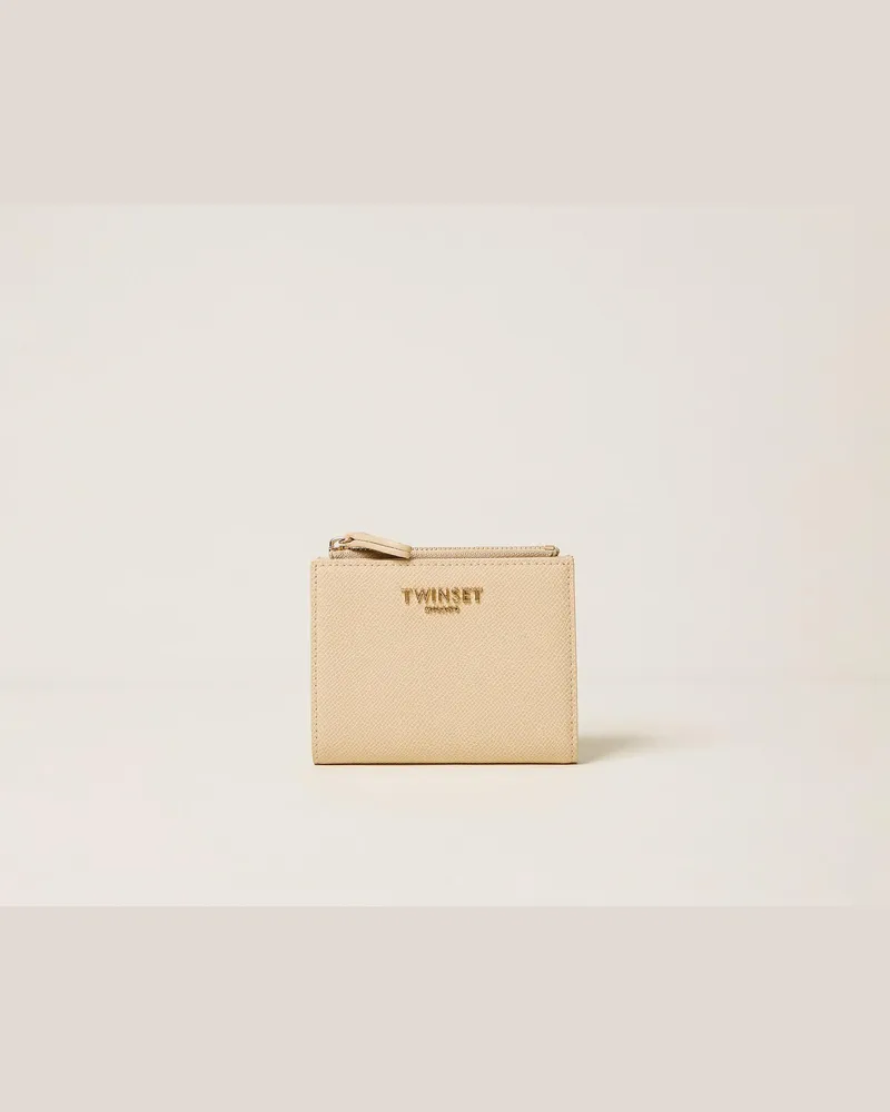Twin-Set Accessoires - Kleine Geldbörse mit Logo, "Delicate Sand"-Beige, Einheitsgröße Delicate